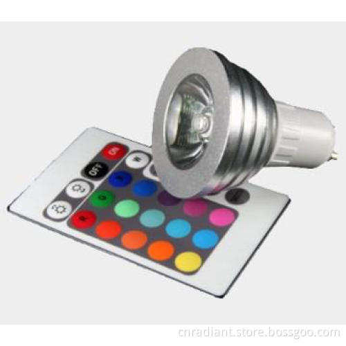 LED Spotlight,Remote control, 3W,Color Changing,Gu10,CE